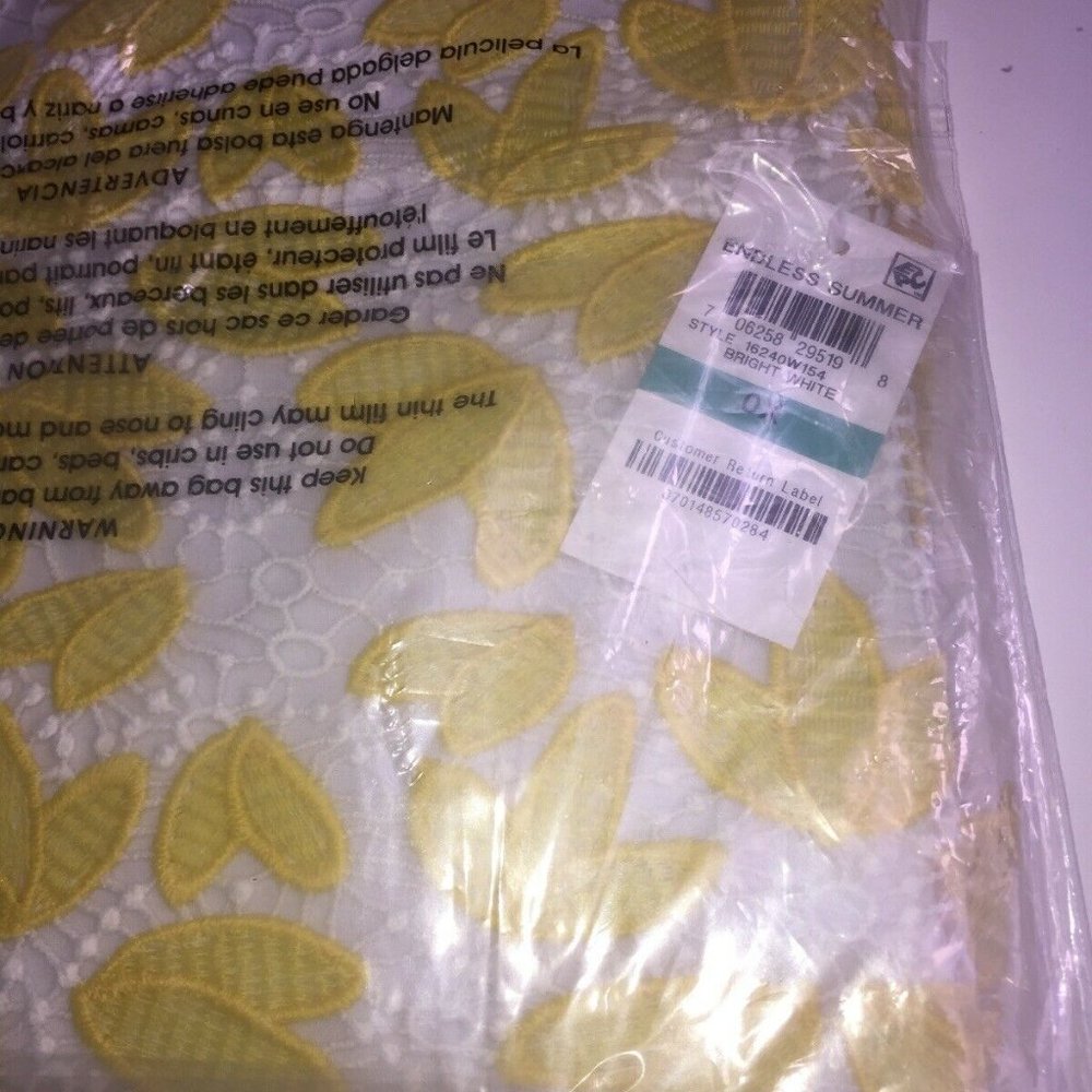 Charter Club Women's 0X Plus Size Lace-Front Tank Blouse Yellow - Picture 6 of 6